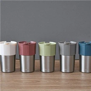 ספל קפה מבודד קיר כפול מפלדת אל חלד 10 oz