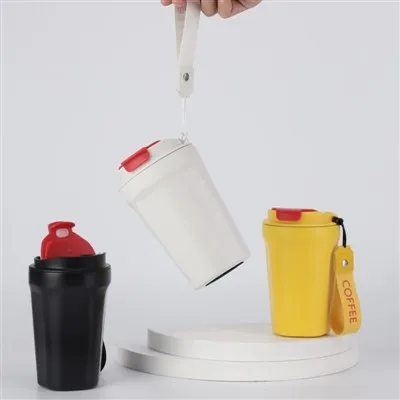 כוס מבודדת ואקום מנירוסטה אל חלד - ספל נסיעות לקפה מכסה מגן מפני שפיכה 17 oz